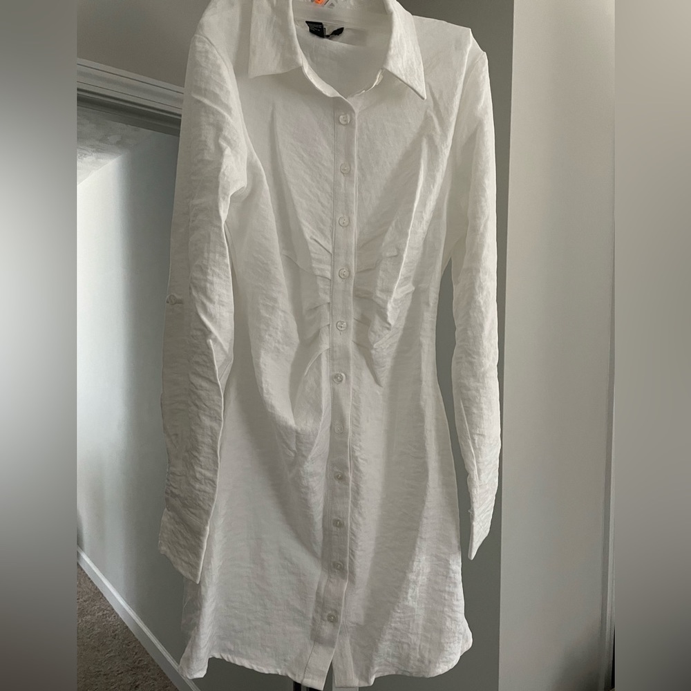 Button up shirt dress